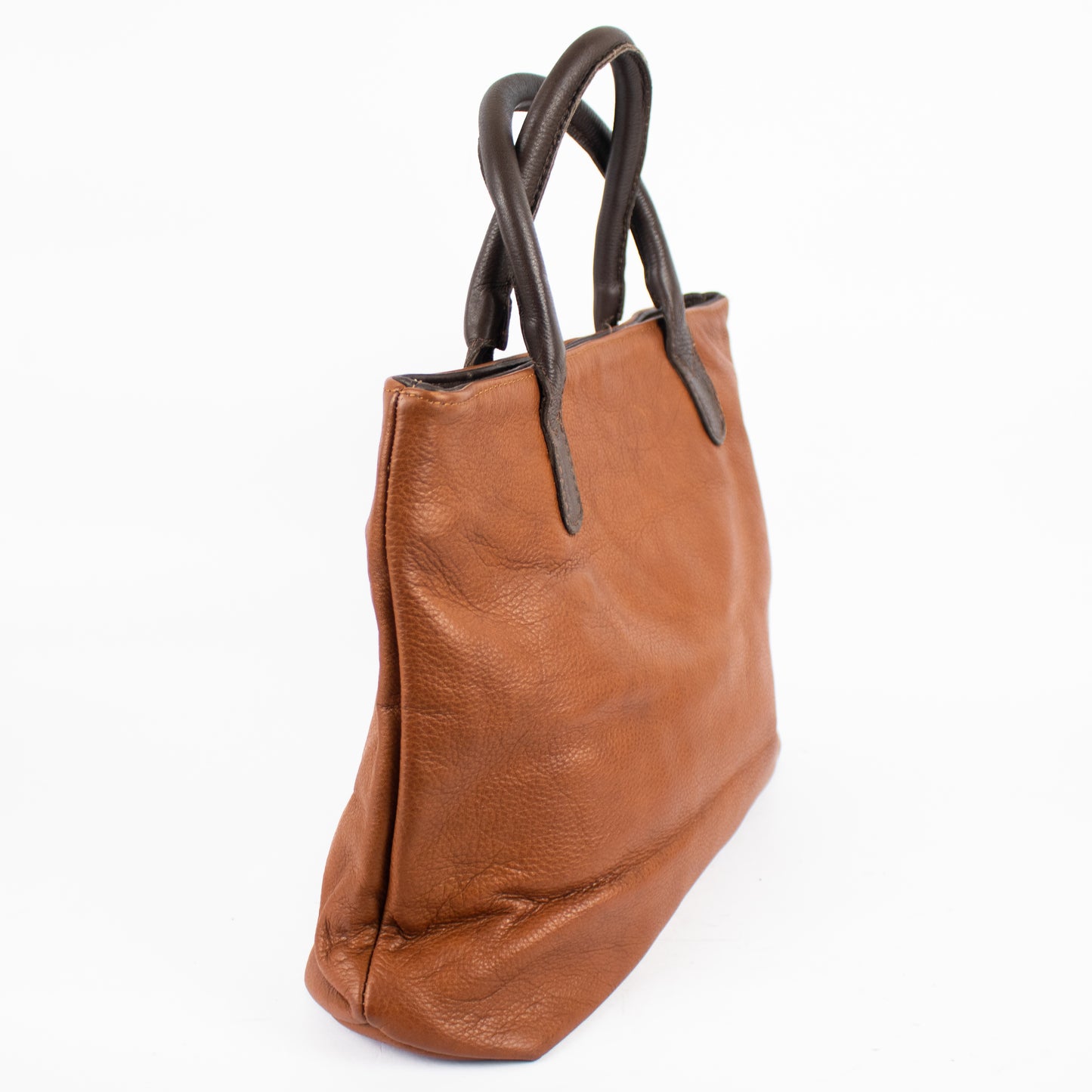 Mala Genuine Lether - Médio / Camel