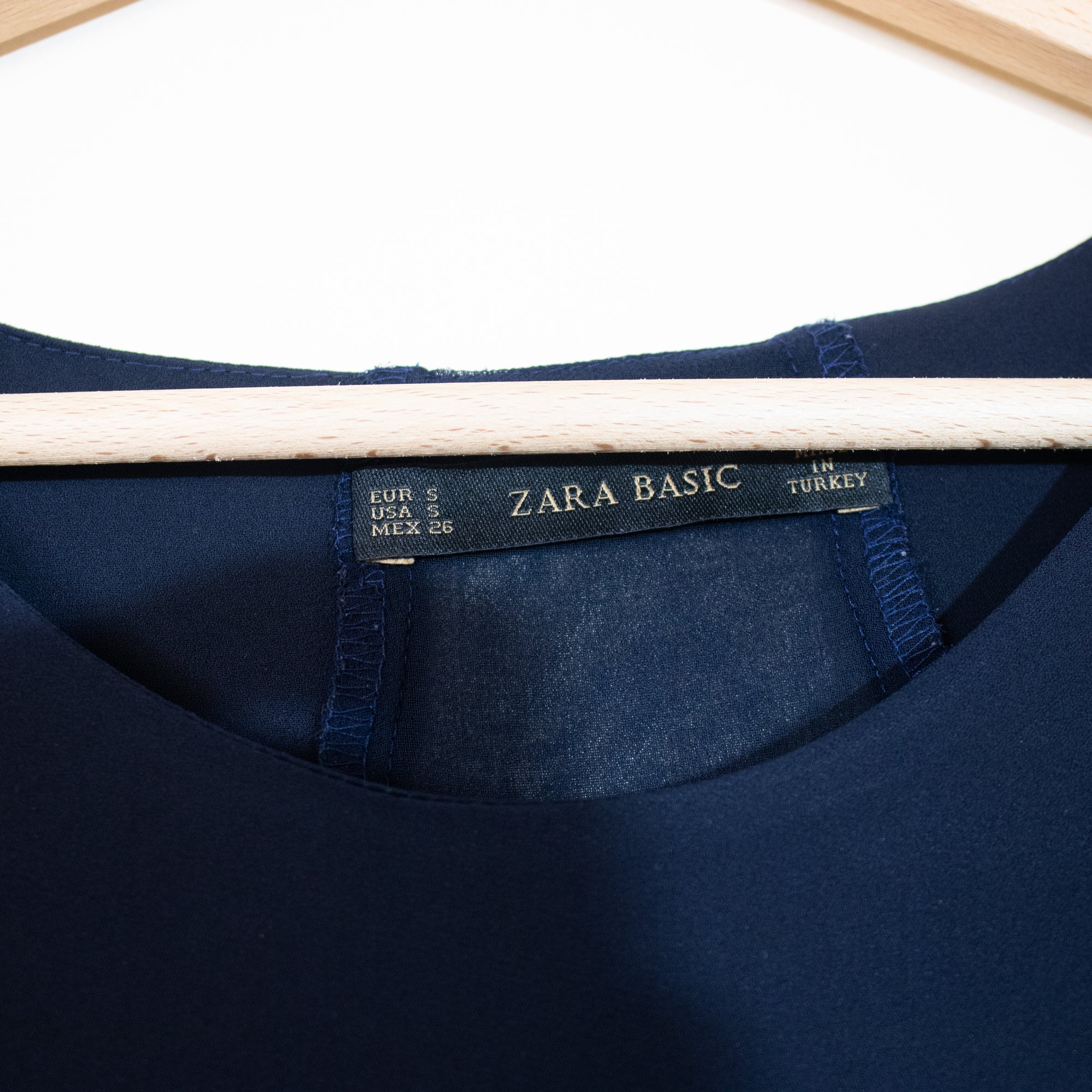 Blusa Zara - S / Azul Marinho